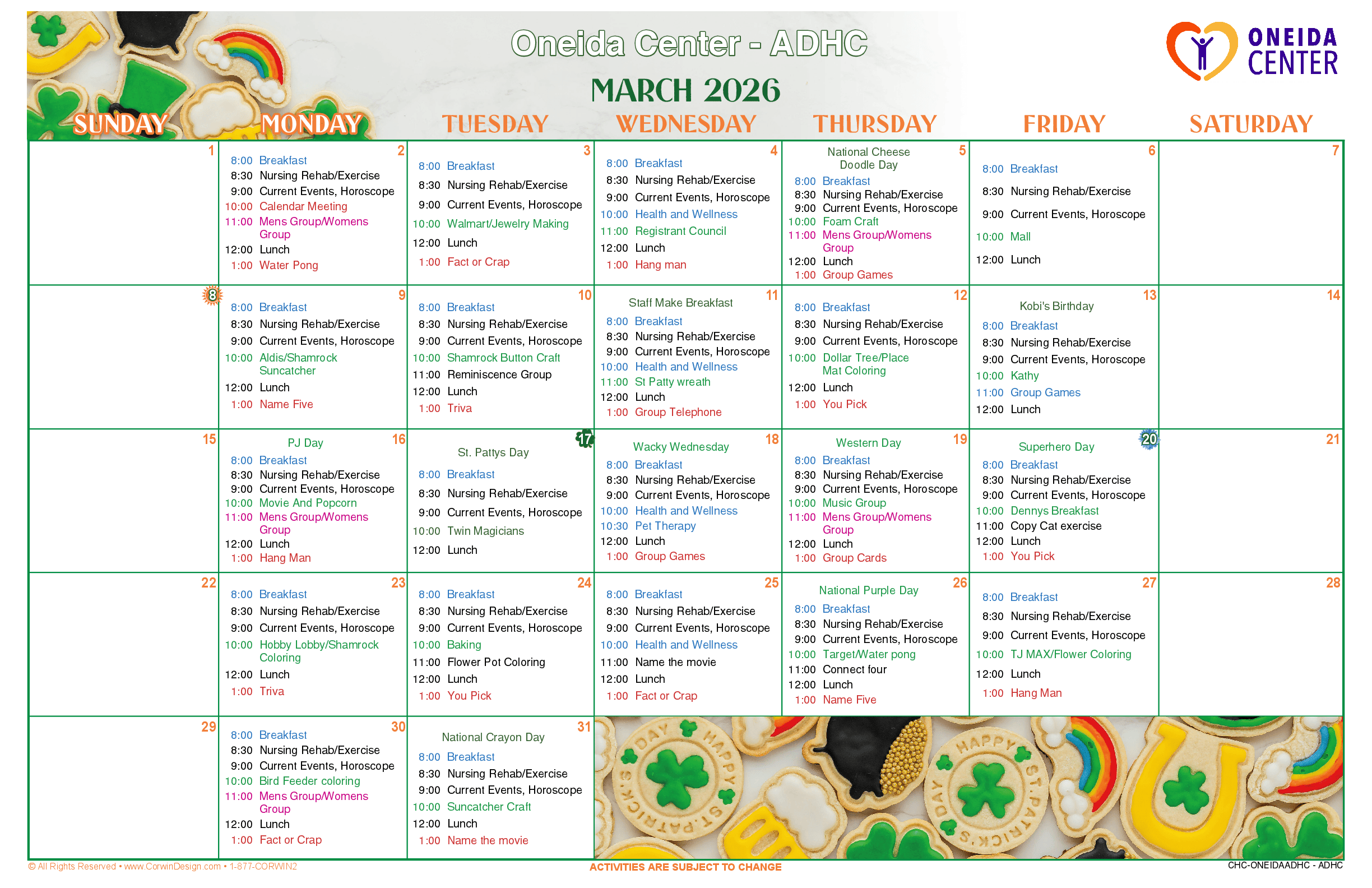 CHC ONEIDAADHC ADHC 032026