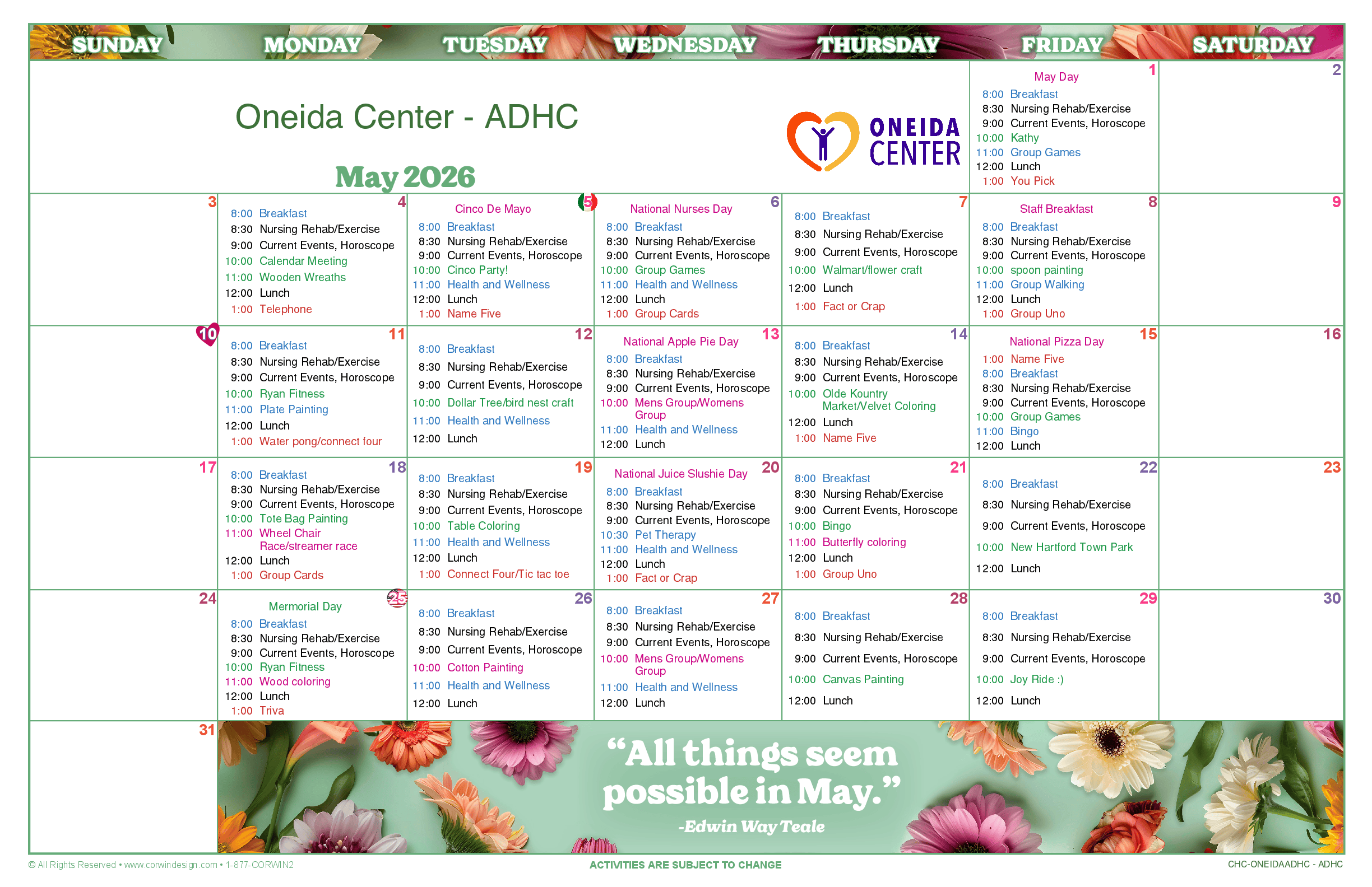 CHC ONEIDAADHC ADHC 052026