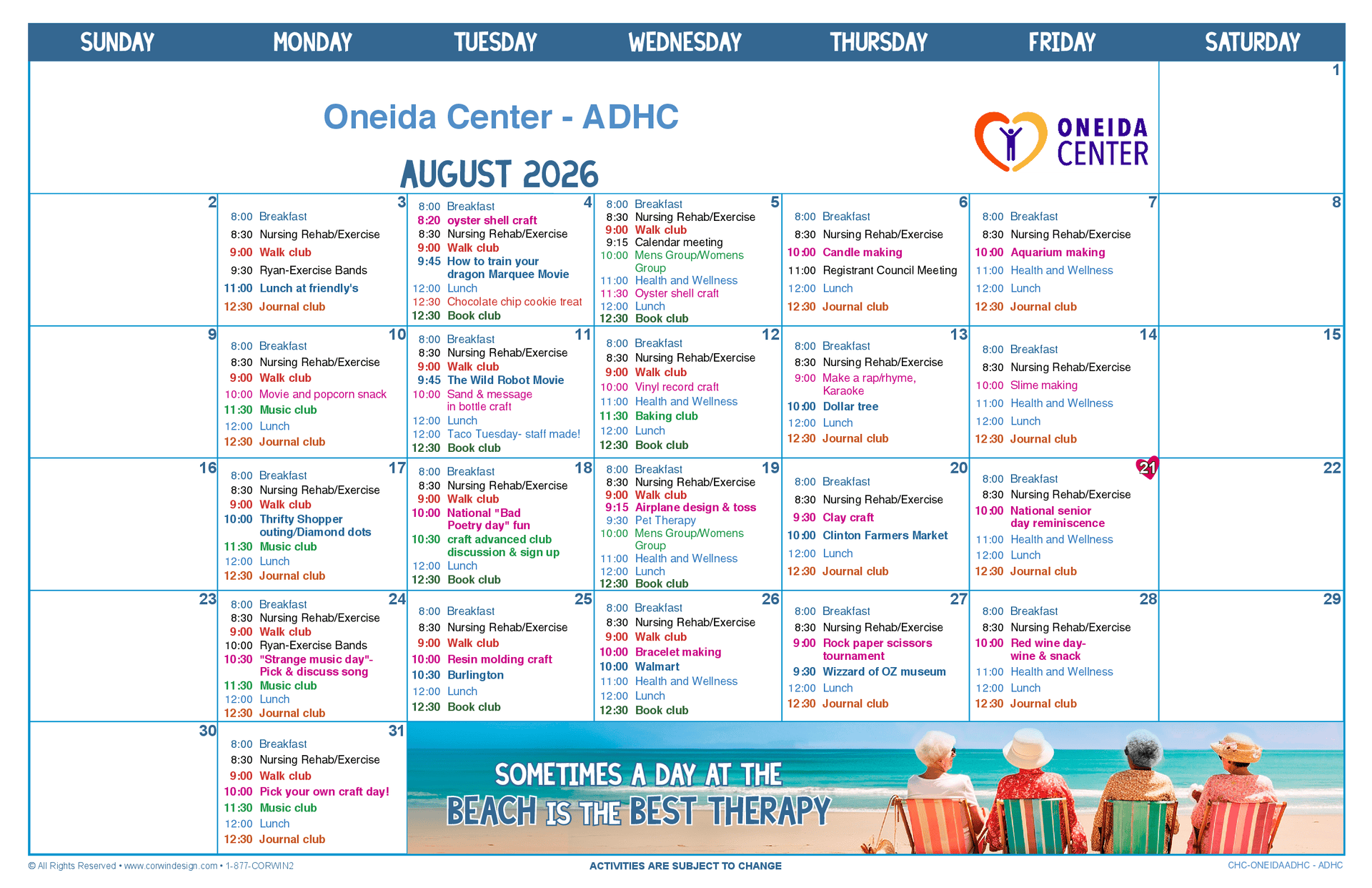 CHC ONEIDAADHC ADHC 082026